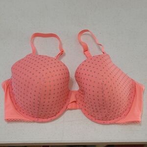 Victoria's Secret Pink with Silver Polka-dots Perfect Coverage Bra size 40D